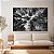 Quadro Decorativo Canvas Paisagem Copa das Árvores preto e Branco Horizontal - Imagem 3