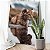 Quadro Decorativo Canvas Leão Filhote com reflexo em Espelho d'água Vertical - Imagem 3