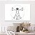 Quadro Decorativo Canvas Desenho de Homem Vitruviano Leonardo da Vinci Sombreado Horizontal - Imagem 5