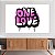 Quadro Decorativo Canvas Composição Frase Onde Love Estilo Street Art Horizontal - Imagem 4