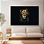 Quadro Decorativo Canvas Face do Leão Fundo Escuro Horizontal - Imagem 3