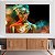 Quadro Decorativo Canvas Beleza Feminina Mulher Dourada de Olhos Fechados com Flores Horizontal - Imagem 3