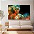 Quadro Decorativo Canvas Beleza Feminina Mulher Dourada de Olhos Fechados com Flores Horizontal - Imagem 4