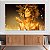 Quadro Decorativo Canvas Beleza Feminina Mulher Dourada Assoprando Horizontal - Imagem 2