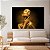 Quadro Decorativo Canvas Beleza Feminina Mulher Dourada Mão no Pescoço Horizontal - Imagem 3