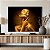 Quadro Decorativo Canvas Beleza Feminina Mulher Dourada Mão no Pescoço Horizontal - Imagem 4