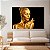 Quadro Decorativo Canvas Beleza Feminina Mulher Dourada em Perfil Esquerdo Horizontal - Imagem 2