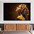 Quadro Decorativo Canvas Beleza Feminina Face de Mulher Dourada em Perfil Horizontal - Imagem 2