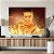 Quadro Decorativo Canvas Beleza Feminina Face de Mulher Dourada Shine Horizontal - Imagem 5