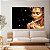 Quadro Decorativo Canvas Beleza Feminina Face de Mulher Dourada Joias Fundo Preto Horizontal - Imagem 3