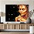 Quadro Decorativo Canvas Beleza Feminina Face de Mulher Dourada Joias Fundo Preto Horizontal - Imagem 4