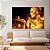 Quadro Decorativo Canvas Beleza Feminina Face de Mulher Dourada Perfil Shine Horizontal - Imagem 3