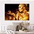 Quadro Decorativo Canvas Beleza Feminina Face de Mulher Dourada Perfil Shine Horizontal - Imagem 5