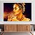 Quadro Decorativo Canvas Beleza Feminina Face de Mulher Dourada Joias Horizontal - Imagem 2