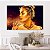Quadro Decorativo Canvas Beleza Feminina Face de Mulher Dourada Joias Horizontal - Imagem 4