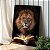 Quadro Decorativo Canvas Leão Tribo de Judá Lendo a Bíblia Vertical - Imagem 5