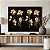 Quadros Decorativos Canvas Floral Composição de Rosas Gold Horizontal - Imagem 3