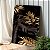 Quadro Decorativo Canvas Composição de Folhas Pretas e Douradas I Vertical - Imagem 3