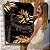 Quadro Decorativo Canvas Composição de Folhas Pretas e Douradas I Vertical - Imagem 7