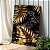Quadro Decorativo Canvas Composição de Folhas Pretas e Douradas II Vertical - Imagem 2