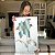 Quadro Decorativo Canvas Flor Verde com detalhes dourados I Vertical - Imagem 7