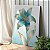 Quadro Decorativo Canvas Flor Verde com detalhes dourados II Vertical - Imagem 3