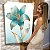 Quadro Decorativo Canvas Flor Verde com detalhes dourados II Vertical - Imagem 6