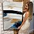 Quadro Decorativos Canvas Composição Abstrata de tons neutros e azul marinho I Vertical - Imagem 6