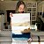 Quadro Decorativo Canvas Composição Abstrata de tons neutros e azul marinho III Vertical - Imagem 6