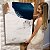 Quadro Decorativo Canvas Composição Abstrata de tons neutros e azul marinho IV Vertical - Imagem 7