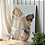 Quadro Decorativo Canvas Composição de Folhas Azuis com detalhes em Dourado Vertical - Imagem 3