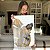 Quadro Decorativo Canvas Composição de Folhas Azuis com detalhes em Dourado Vertical - Imagem 6