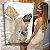 Quadro Decorativo Canvas Composição de Folhas Azuis com detalhes em Dourado Vertical - Imagem 7