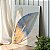 Quadro Decorativo Canvas Composição de Folhas Douradas e Azuis com Fundo Branco Vertical - Imagem 4