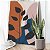 Quadro Decorativo Canvas Composição de Folhas Abstratas Tons Terrosos e Azul Marinho Vertical - Imagem 5
