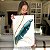 Quadro Decorativo Canvas Composição de Folhagens Azuis com Dourado I Vertical - Imagem 7