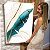 Quadro Decorativo Canvas Composição de Folhagens Azuis com Dourado I Vertical - Imagem 6