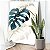 Quadro Decorativo Canvas Composição de Folhas Costela de Adão com Detalhes Dourados Vertical - Imagem 5