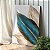 Quadro Decorativo Canvas Composição de Folhas com Detalhes Verdes e Dourados II Vertical - Imagem 3
