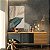 Quadro Decorativo Canvas Composição de Folhas Azuis em linhas Douradas Vertical - Imagem 2