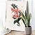 Quadro Decorativo Canvas Flores na cor Rosa em Composição Geométrica Vertical - Imagem 5