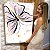 Quadro Decorativo Canvas Borboleta Rosa Shine III Vertical - Imagem 7