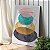 Quadro Decorativo Canvas Composição Abstrata de Formas Ovais Coloridas Vertical - Imagem 3