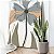 Quadro Decorativo Canvas Composição Abstrata de Flor Cinza I Vertical - Imagem 2