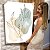 Quadro Decorativo Canvas Composição de Folhas Minimalistas com formas verde e amarela Vertical - Imagem 7