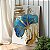 Quadro Decorativo Canvas Composição de Folhas de Ginkgo Biloba Azul Vertical - Imagem 3