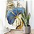 Quadro Decorativo Canvas Composição de Folhas de Ginkgo Biloba Azul Vertical - Imagem 5