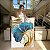 Quadro Decorativo Canvas Composição de Folhas de Ginkgo Biloba Azul Vertical - Imagem 4