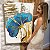 Quadro Decorativo Canvas Composição de Folhas de Ginkgo Biloba Azul Vertical - Imagem 6