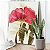 Quadro Decorativo Canvas Composição de Folhas de Ginkgo Biloba na Cor Rosa Vertical - Imagem 5
